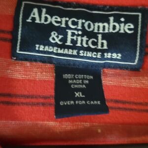Abercrombie & Fitch Red Plaid Shirt XL
